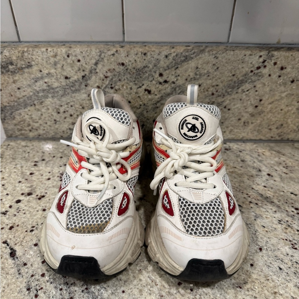 Axel Arigato Women's White and Red Trainers size 5 us